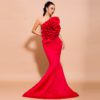 Sexy Off Shoulder Flower Bodycon Maxi Dresses - Image 3