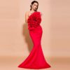 Sexy Off Shoulder Flower Bodycon Maxi Dresses - Image 4