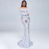 Sexy Off Shoulder Reflective Maxi Dress - Image 8