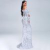 Sexy Off Shoulder Reflective Maxi Dress - Image 10