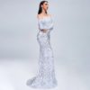 Sexy Off Shoulder Reflective Maxi Dress - Image 11