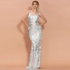 Sexy Off Shoulder Sequin Maxi Dress