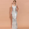 Sexy Off Shoulder Sequin Maxi Dress - Image 2