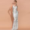 Sexy Off Shoulder Sequin Maxi Dress - Image 3