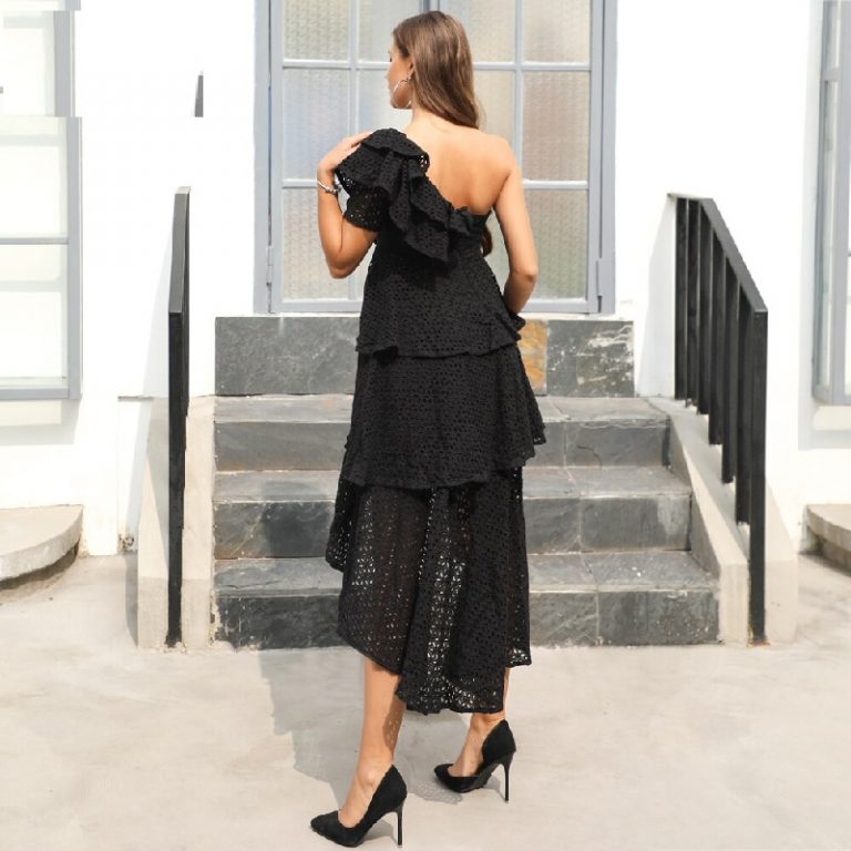 Sexy One Shoulder Lace Dresses - Image 6