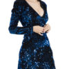 Sexy Plunging Sequins Shaping Mini Dress - Image 2