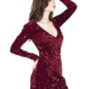 Sexy Plunging Sequins Shaping Mini Dress - Image 4