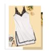 Spaghetti Strap Contrast Lace Insert Split Side Night Dress - Image 2