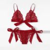 Sexy Sleepwear V Neck Bralette And Pantie Intimate Lingerie - Image 3