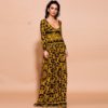 Sexy V Neck Long Sleeve Bohemian Maxi Dresses - Image 2