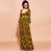 Sexy V Neck Long Sleeve Bohemian Maxi Dresses - Image 4