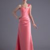 Sheath Satin Rhinestone Sweetheart Wedding Bridesmaid Dress