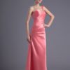 Sheath Satin Rhinestone Sweetheart Wedding Bridesmaid Dress - Image 2
