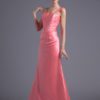 Sheath Satin Rhinestone Sweetheart Wedding Bridesmaid Dress - Image 3