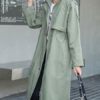 Stand Collar Buttons Casual Long Sleeve Wrap Coat - Image 2