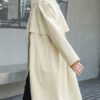 Stand Collar Buttons Casual Long Sleeve Wrap Coat - Image 4
