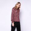 Stand Collar Two-Layers Ruffles Elegant Tops - Image 2
