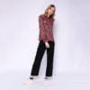 Stand Collar Two-Layers Ruffles Elegant Tops - Image 5