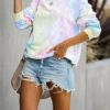Tie Dye Sweatshirts Long Sleeves Pullover Top - Image 4