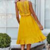 V neck Sleeveless Backless Elegant Maxi Dresses - Image 4