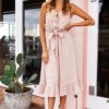 V neck Sleeveless Backless Elegant Maxi Dresses - Image 11