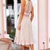 V neck Sleeveless Backless Elegant Maxi Dresses - Image 12