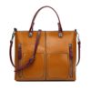 Women Oil Wax Leather Tote Bag Retro Shoulder Bags Handbags