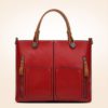 Women Oil Wax Leather Tote Bag Retro Shoulder Bags Handbags - Image 13