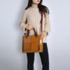 Women Oil Wax Leather Tote Bag Retro Shoulder Bags Handbags - Image 7