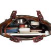 Women Oil Wax Leather Tote Bag Retro Shoulder Bags Handbags - Image 9