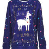 Words And Animal Print Long Sleeve Christmas Pattern Festival Sweatshirt - Image 2