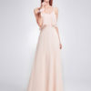 A Line Floor Length Zipper Chiffon Wedding Party Bridesmaid Dresses