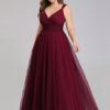 A Line V Neck Floor Length Zipper Matte Formal Gowns Wedding Party Bridesmaid Dress