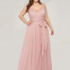 A Line V Neck Floor Length Zipper Matte Formal Gowns Wedding Party Bridesmaid Dress - Image 6
