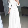 Belted Waist Floor Length Maxi Dress - Image 4
