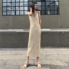 Bottoming Knitting Vest V-Neck Sleeveless Casual Straight Tank Dress - Image 5