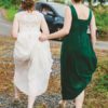Bridesmaid Dress Chiffon V Neck A Line Floor Length Formal Gowns Wedding Party Dresses - Image 2
