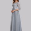 Bridesmaid Dresses A Line Floor Length Zipper Lace Wedding Party Dress - Image 2
