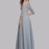Bridesmaid Dresses A Line Floor Length Zipper Lace Wedding Party Dress - Image 3