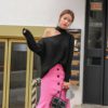 Casual Minimalist Sexy Knitting Off Shoulder Sweaters - Image 4