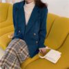 Chic Corduroy Loose Double-breasted femininas Blazer - Image 6