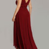 Chiffon A Line V neck Asymmetrical Prom Wedding Party Plus Size Bridesmaid Dress - Image 10