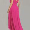 Chiffon A Line V neck Asymmetrical Prom Wedding Party Plus Size Bridesmaid Dress - Image 8