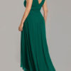 Chiffon A Line V neck Asymmetrical Prom Wedding Party Plus Size Bridesmaid Dress - Image 9