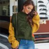 Colorblock Long Sleeve High Neck Casual Sweater - Image 5