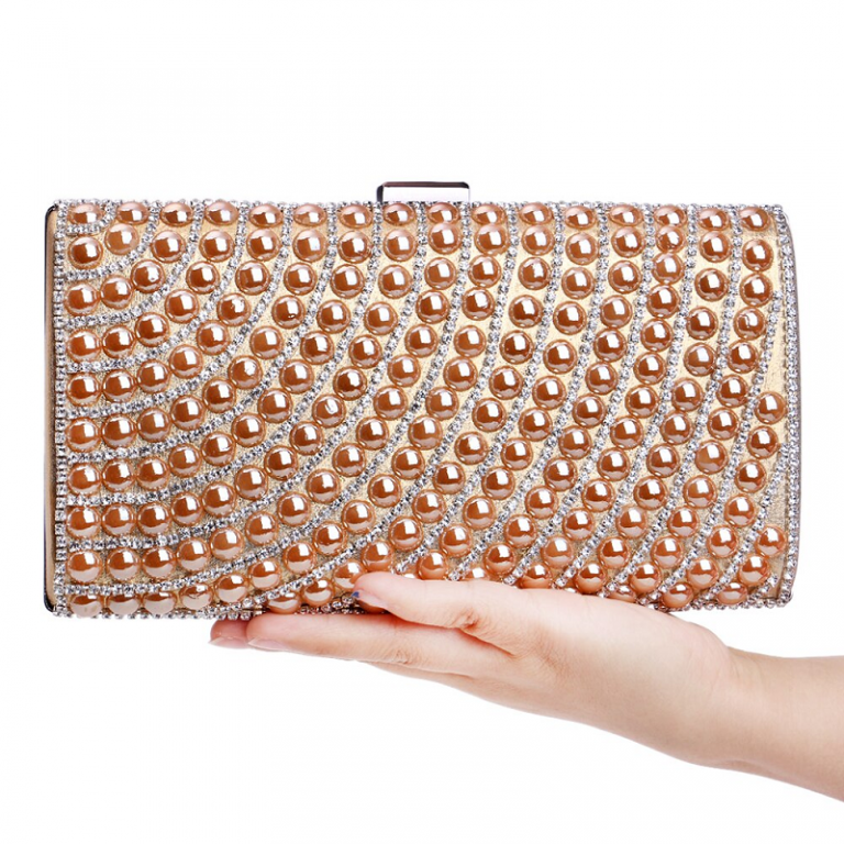 Colorful Beaded Metal Wedding Handbags - Image 2