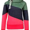 Diagonal Color Block Fleece Hoodie - Image 3
