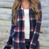Elbow Patches Oversized Plaid Shirt