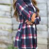 Elbow Patches Oversized Plaid Shirt - Image 2