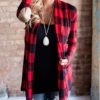 Elbow Patches Oversized Plaid Shirt - Image 8